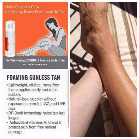 Dont Forget To Safely Tan Yourself Rodan And Fields Foaming Sunless