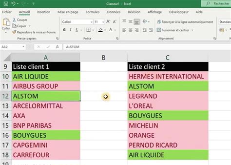 Comparer Deux Colonnes Dans Excel Solutions Video