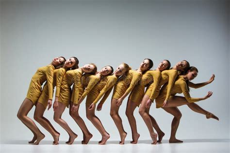 The Group Of Modern Ballet Dancers Stock Image Image Of Girl Action