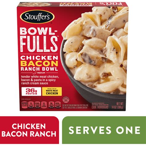 Stouffer S Bowl Fulls Chicken Bacon Ranch Frozen Meal Meals Entrees