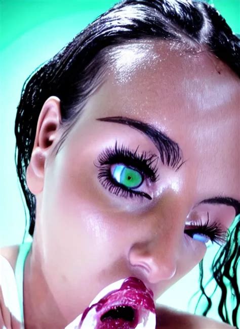 Film Still Of Kim Kardashian Ingesting Alien Slime Stable Diffusion