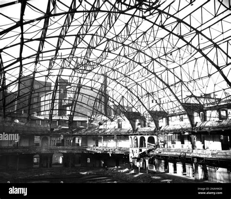 A Framework Of Twisted Steel Is All That Remains Of The Huge Roof Which Covered The Berlin