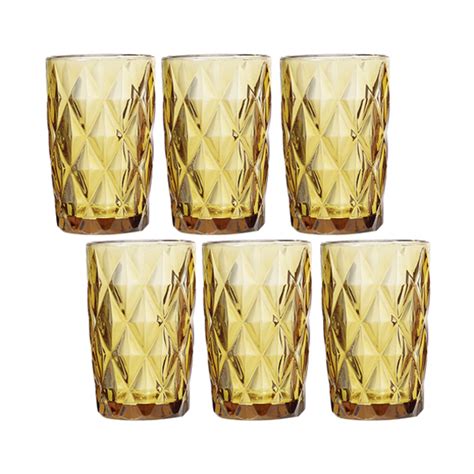 Conjunto De Copos Diamante Amber 350ml 6pçs Class Home Leroy Merlin