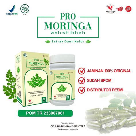 Jual Pro Moringa Kapsul Ekstrak Daun Kelor 50 Kapsul Ash Shihhah