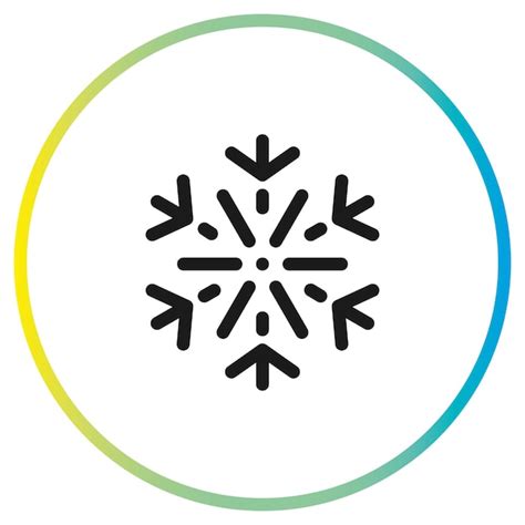 El Icono Del Copo De Nieve Vector Premium