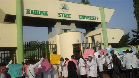 Happening Now Kaduna University Medical Students Protest Non