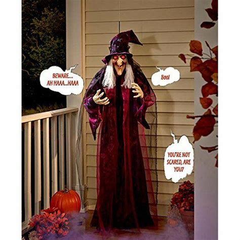 Life Size Hanging Animated Talking Witch Halloween Haunted House