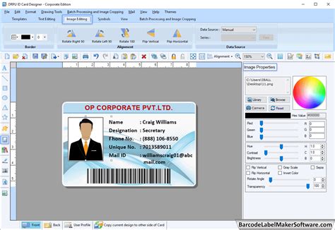 Id Cards Maker Corporate Edition Screenshots To Show How To Design Id Card