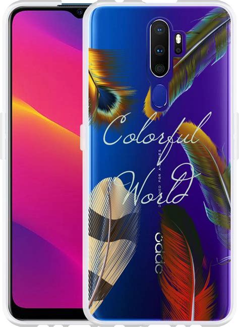 Oppo A Hoesje Feathers World Designed By Cazy Bol