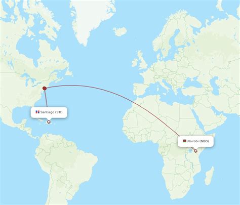 All Flight Routes From Santiago To Nairobi Sti To Nbo Flight Routes