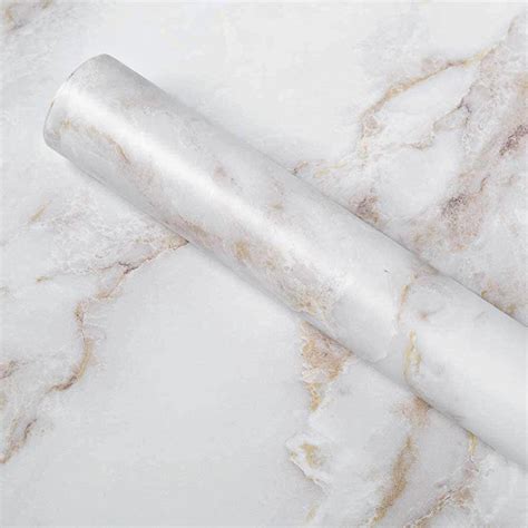 Buy Homein Marble Paper White Wallpaper，granite Vinyl Film Self Adhesive Decorative，waterproof