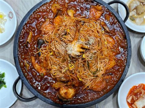 울산 명촌 아구찜 맛집 매콤한 돌판아구찜 룸식당 번지농장 네이버 블로그