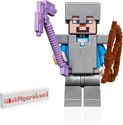 Buy LEGO Minecraft Steve MiniFigure Iron Armor, and Axe Mountain Cave ...