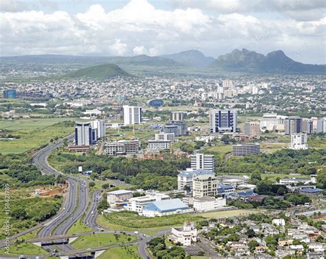 Aerial view of Ebene cyber city Mauritius Stock Photo | Adobe Stock