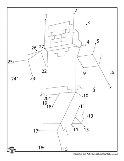 Free Printable Minecraft Dot To Dot