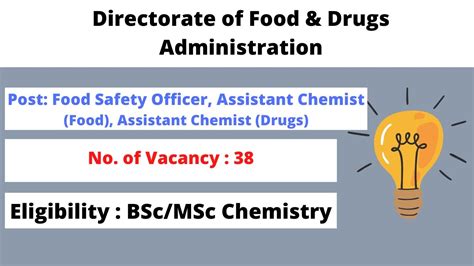 Food Safety Officer Job 2021 Assistant Chemist Msc Chemistry