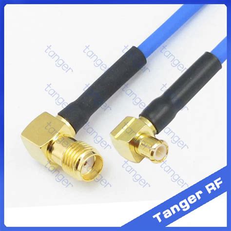 SMA Female To MCX Male Double Right Angle RF Connector With RG405 RG086