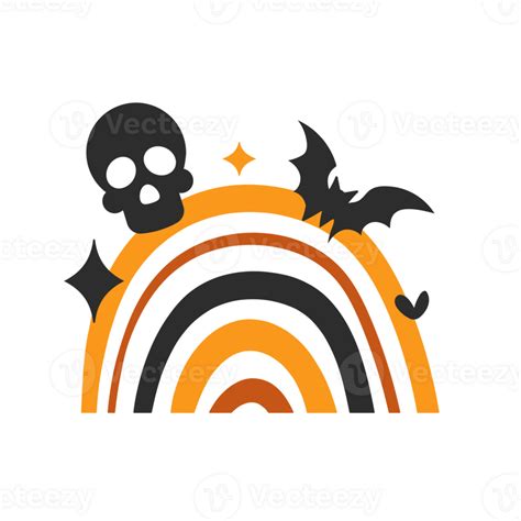 Scary Halloween Rainbow Clipart Png 28634523 Png