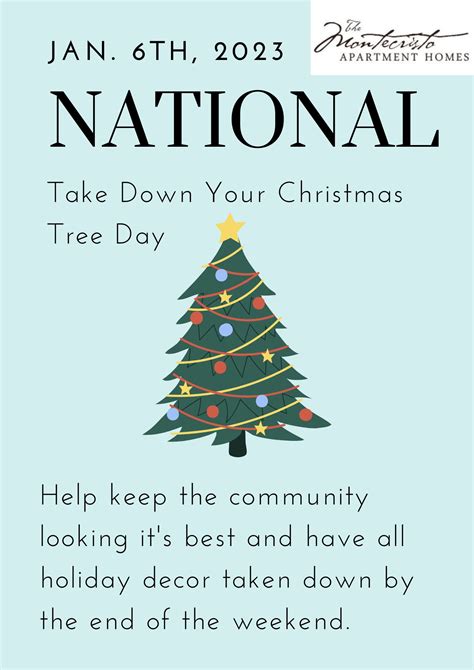 National Take Down Your Christmas Tree Day Apartments Stone Oak TX