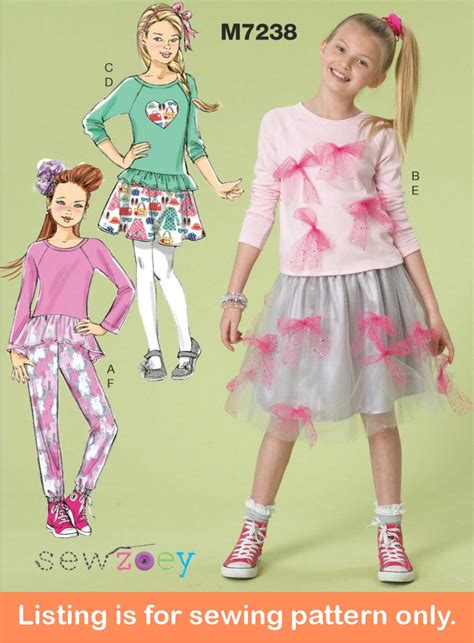 Girls Sewing Pattern Make Simple Tween Teen Clothes Older Etsy