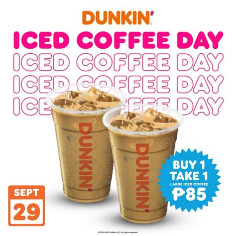 Free Dunkin Iced Coffee Day Promo Date and Details