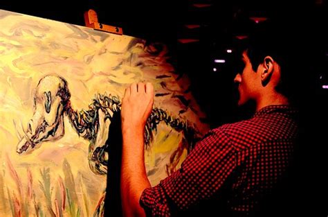 Painter at work | Shot with a Fuji X10 at the annual Nuit Bl… | Flickr