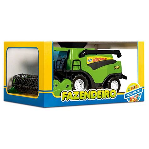 Colheitadeira De Brinquedo - Brinquedo Infantil Trator Colheitadeira Fazendeiro Poliplac - Trator de ...