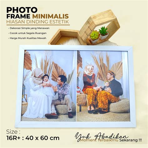 Jual FOTO FRAME MINIMALIS 16R 40X60 CM FRAME TANPA KACA FRAME FIBER