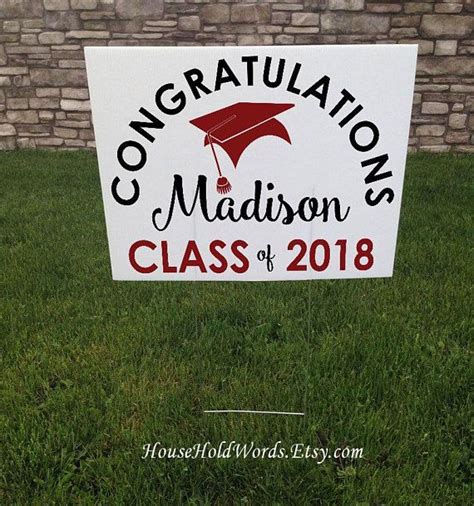 Graduation Yard Sign, Graduation Party Sign, Corrugated Yard Sign ...