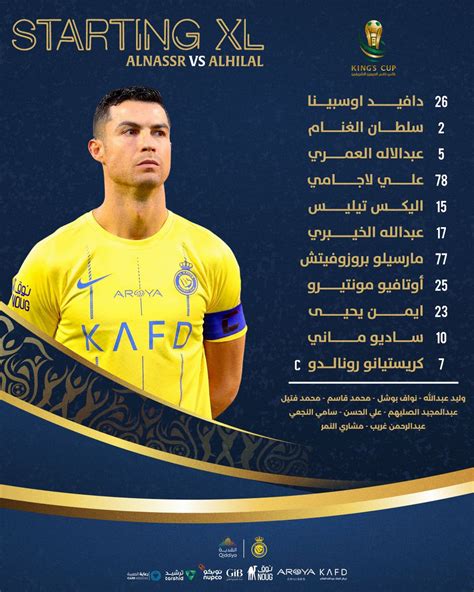 الميدان الرياضيعاجل تشكيل النصر لمواجهة الهلال الميدان نهائي