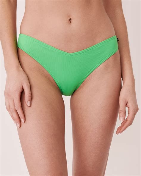 Toucan Recycled Fibers Brazilian Bikini Bottom Neon Green La Vie En