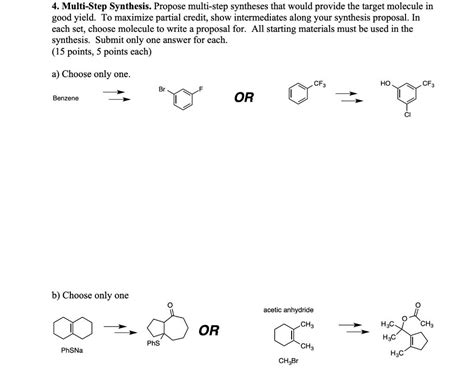 4 Multi Step Synthesis Propose Multi Step Syntheses