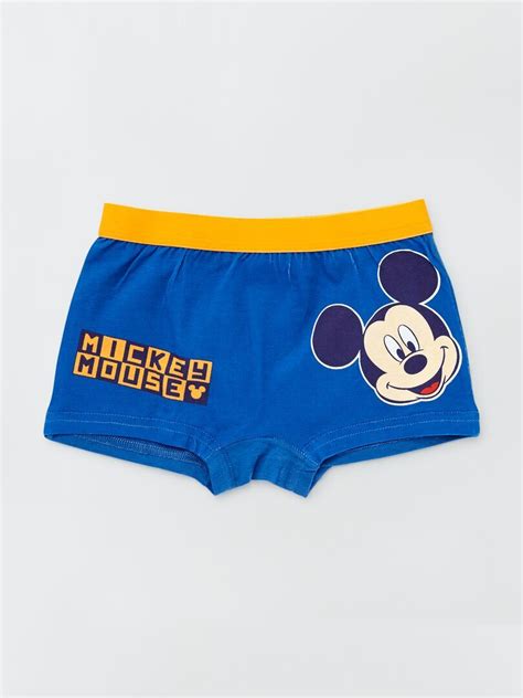 Lot De Boxers Mickey Bleu Kiabi