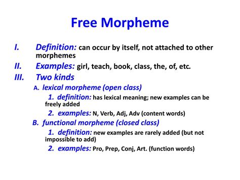 Examples Of Free Morpheme Words | Hot Sex Picture