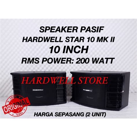 Jual Speaker Pasif Inch Hardwell Star Mk Ii Original Sepasang