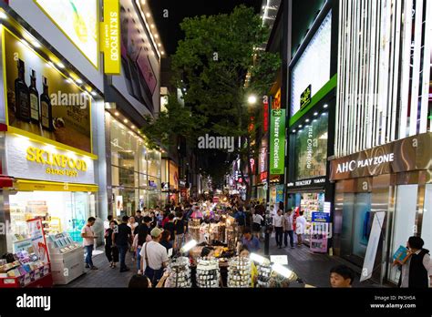 Myeong Dong Seoul South Korea Stock Photo Alamy