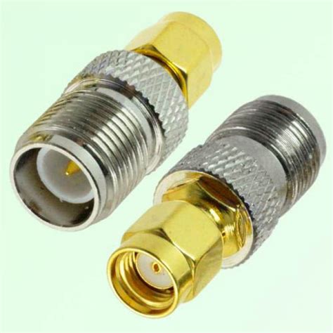 2pcs RP SMA Jack To RP TNC Plug Connector Adapter For Wifi Antenna