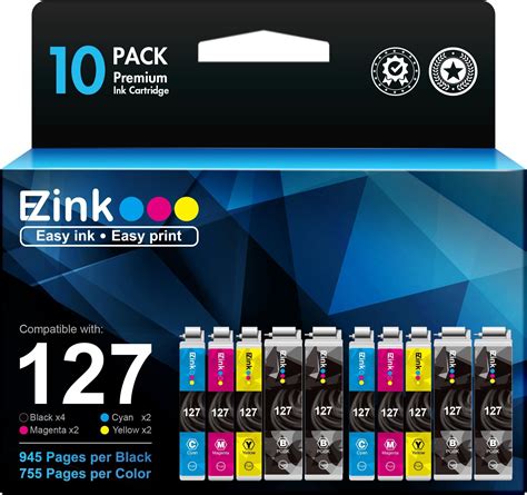 Hallolux 127 Xl T127xl Ink Cartridge Remanufactured For Epson 127xl Ink Cartridges