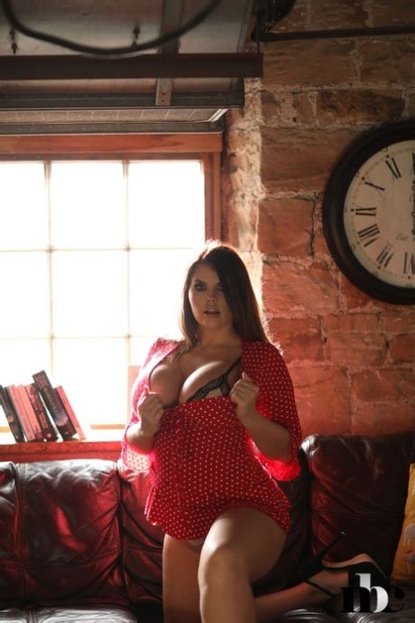 Brunette Fatty Terri Lou Doffs Her Red Dress And Flaunts Her Curves In