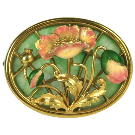 Art Nouveau Clover Brooch At 1stdibs