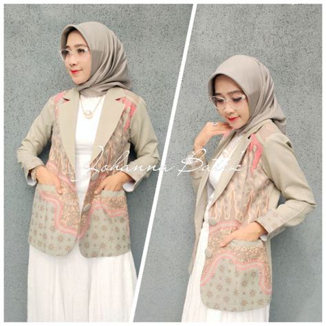 Jual JOHANNA BATIK Blazer Batik Kontemporer Shopee Indonesia