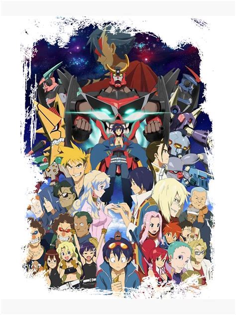 Gurren Lagann Characters Gurren Lagann Tengen Toppa Anime Grunge Border ...