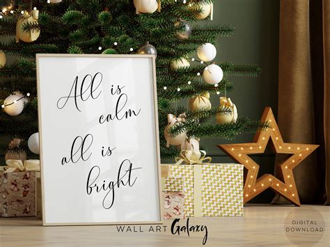 Christmas Printables Silent Night Christmas Wall Art Christmas Wall