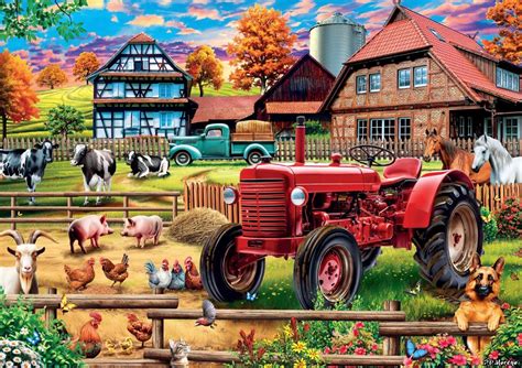 Solve Red Tractor Jigsaw Puzzle Online With Pieces