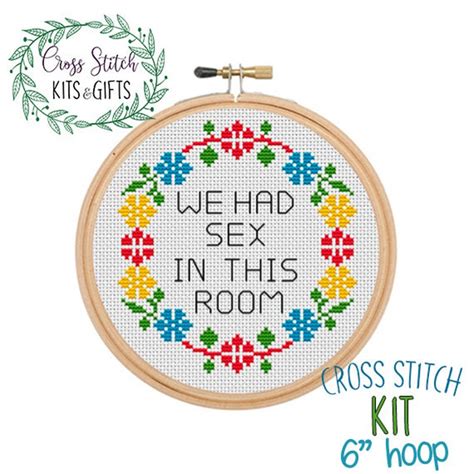 Modern Cross Stitch Pattern We Had Sex In This Room Etsy