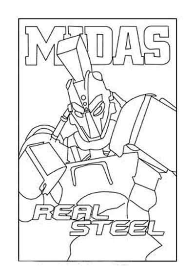 Real Steel Coloring Pages Atom ~ Coloring Pages World