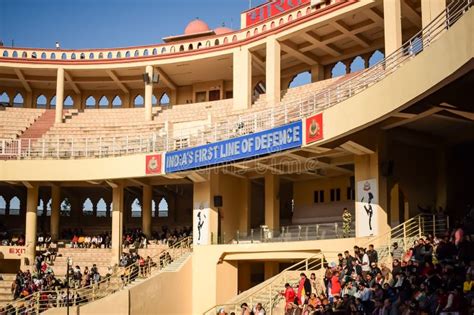 Wagah Border Amritsar Punjab India February Flag Ceremony