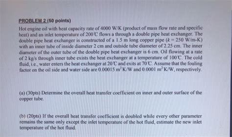 Solved PROBLEM Points Hot Engine Oil With Heat Chegg