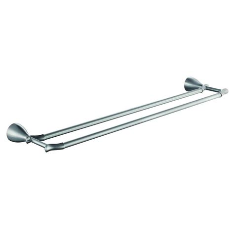 Glacier Bay Edgewood 24 Inch Double Towel Bar In Brushed Nickel The Home Depot Canada