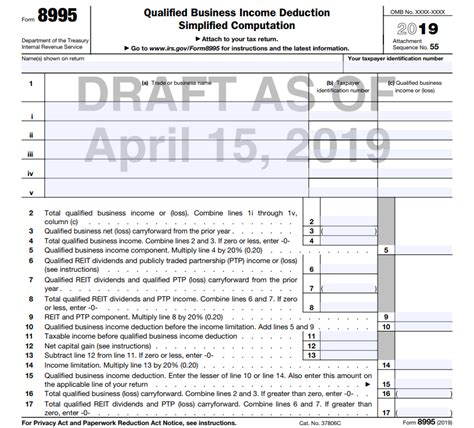 Irs Form 8995 Walkthrough Qbi Deduction Simplified 57 Off